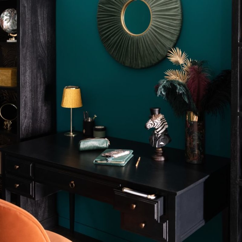 Bureau 5 tiroirs noir mat - miniature 6