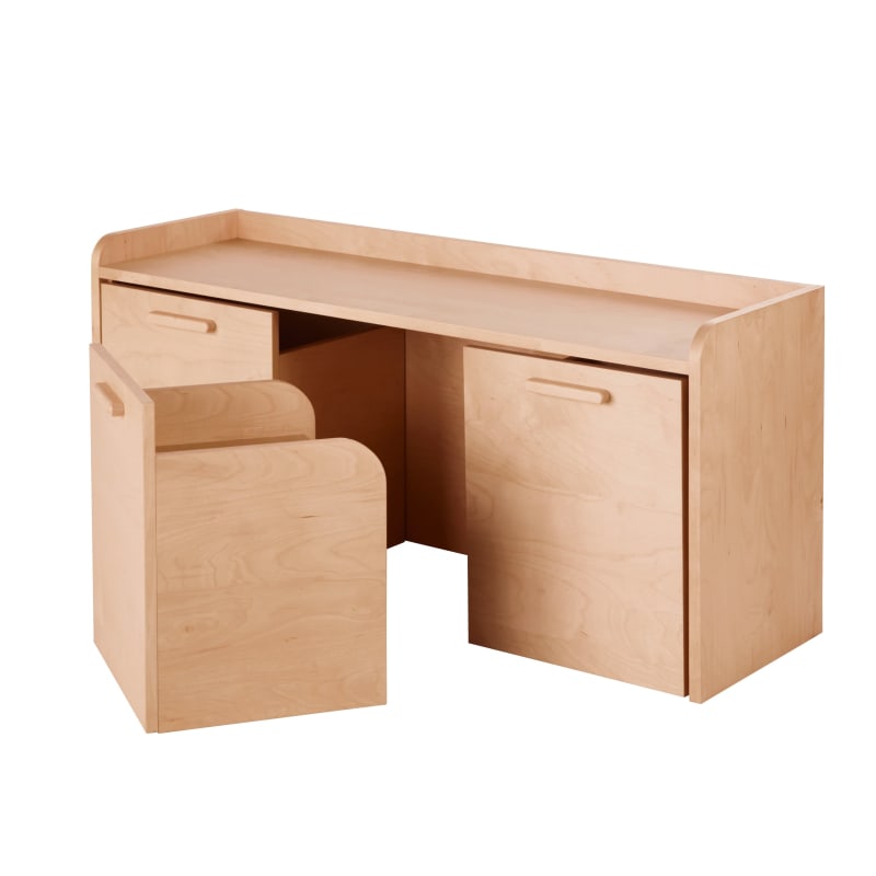 Bureau combiné enfant avec rangements - miniature 2