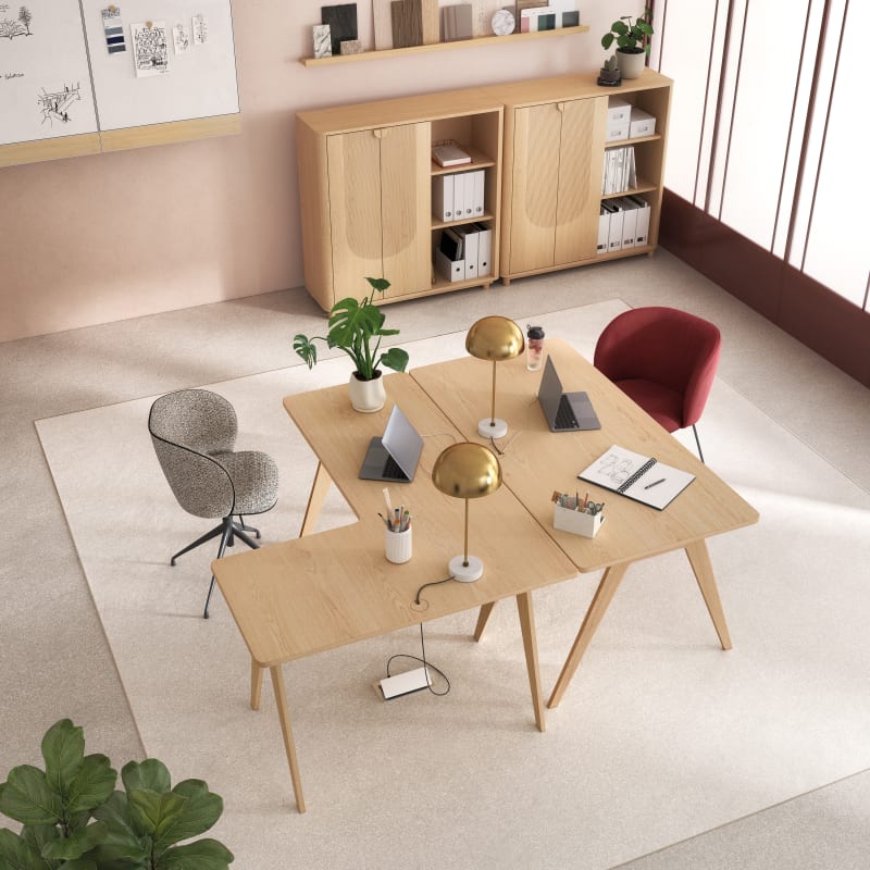 Bureau professionnel en chêne L120 - miniature 10