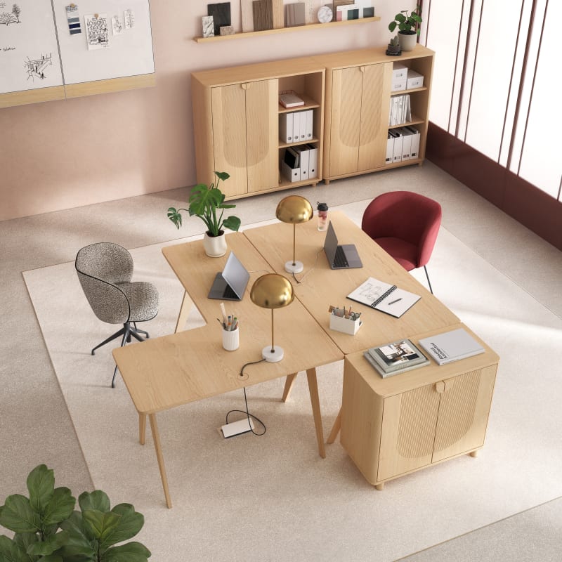 Bureau professionnel en chêne L120 - miniature 9