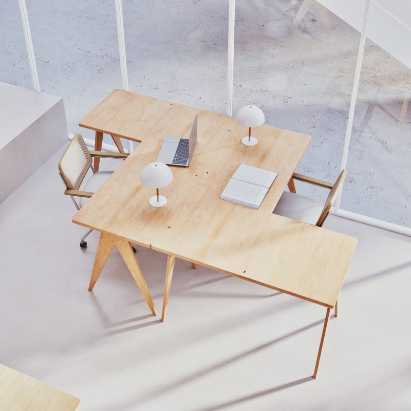 Bureau professionnel en chêne L140 - miniature 7