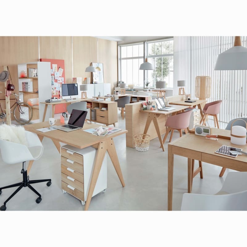 Bureau professionnel en chêne L140 - miniature 13