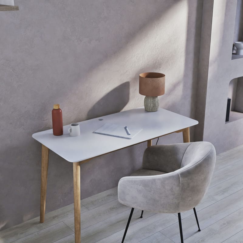 Bureau professionnel en hêtre massif blanc - miniature 6