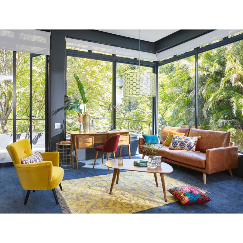 Bureau vintage en bois de manguier - miniature 8