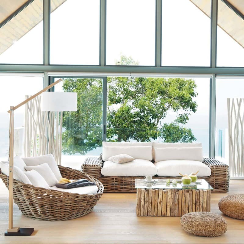 Canapé 1/2 places en rotin - miniature 5