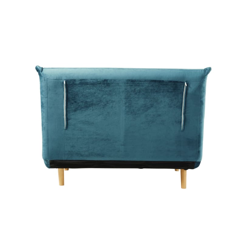 Canapé clic-clac 1 place en velours bleu pétrole - miniature 9