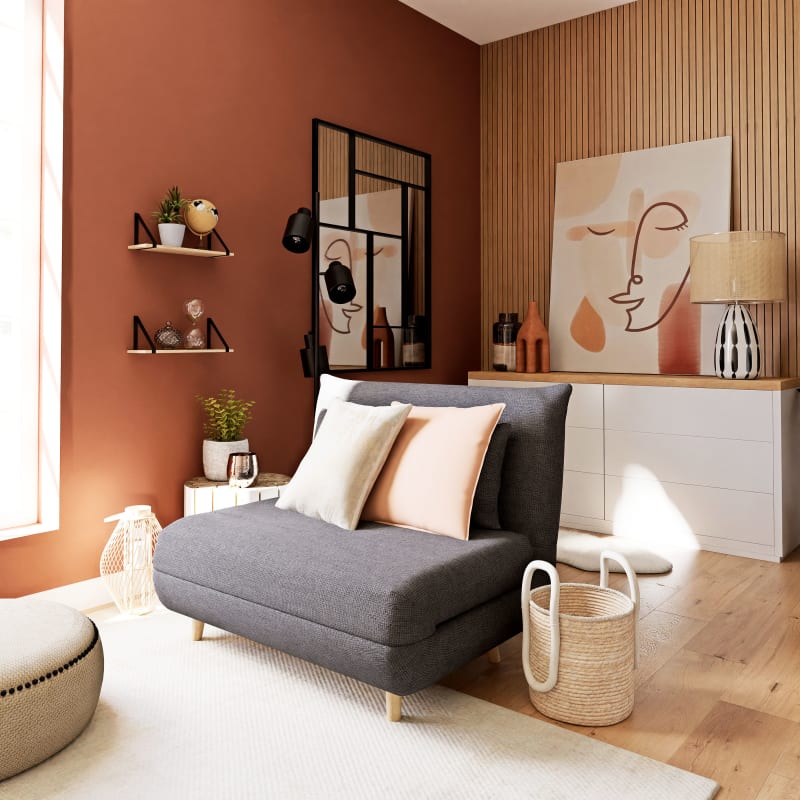 Canapé clic-clac 1 place gris anthracite - miniature 10