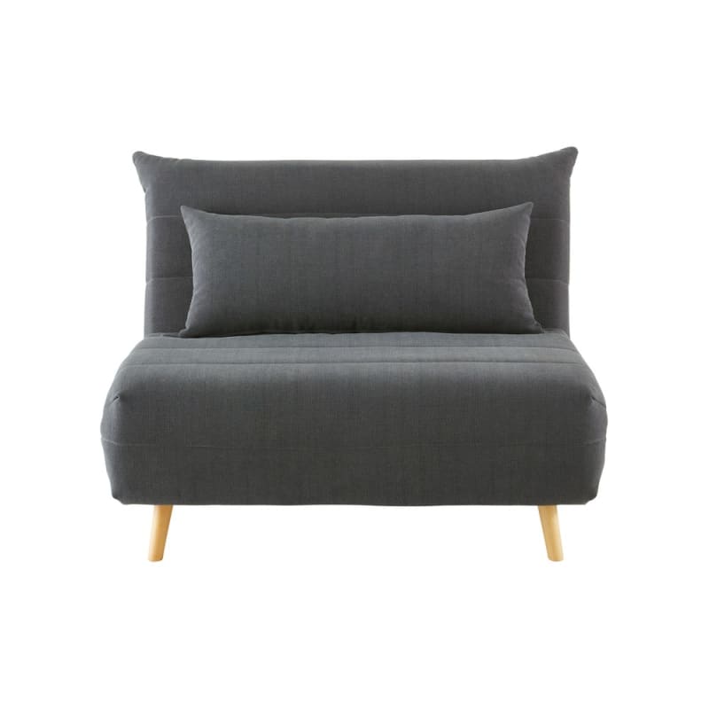 Canapé clic-clac 1 place gris anthracite