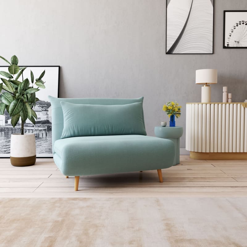 Canapé clic-clac 1 place vert d'eau - miniature 10