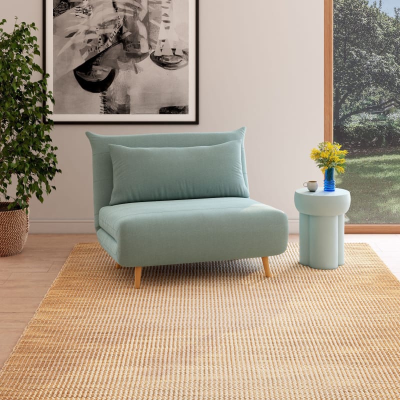 Canapé clic-clac 1 place vert d'eau - miniature 9