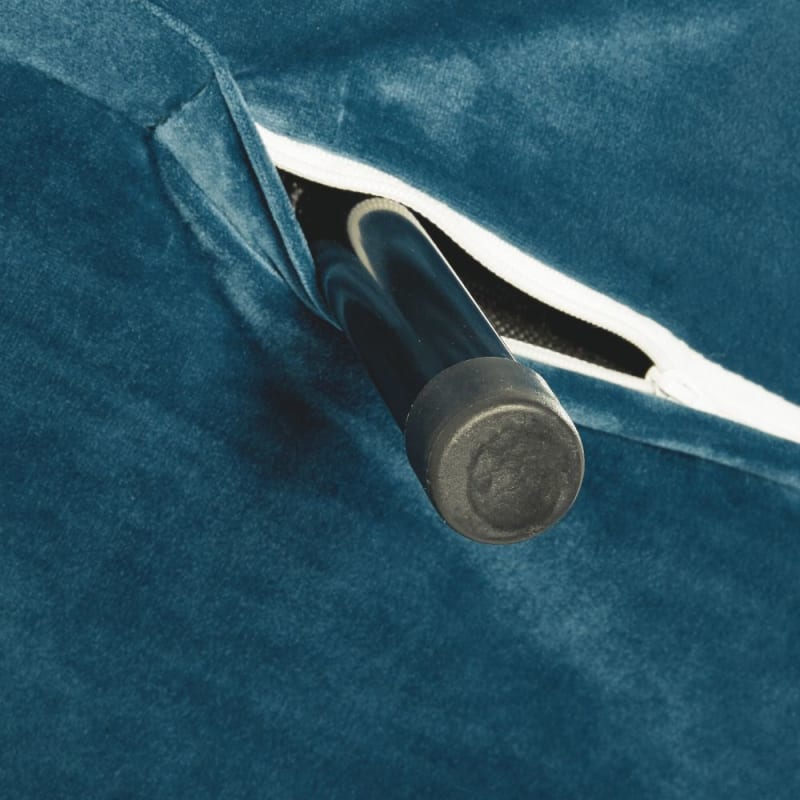 Canapé clic-clac 2 places en velours bleu pétrole - miniature 7