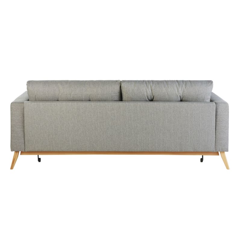 Canapé convertible style scandinave 3/4 places gris clair - miniature 5