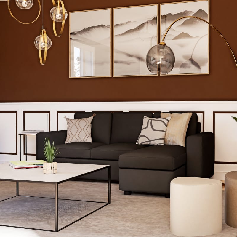 Canapé d'angle 3 places gris anthracite - miniature 8