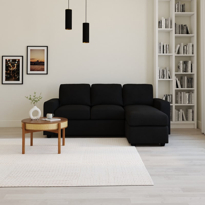 Canapé d'angle 3 places gris anthracite - miniature 5