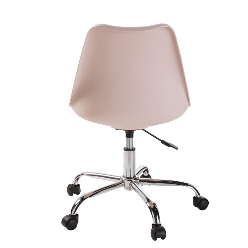 Chaise de bureau à roulettes rose - miniature 3