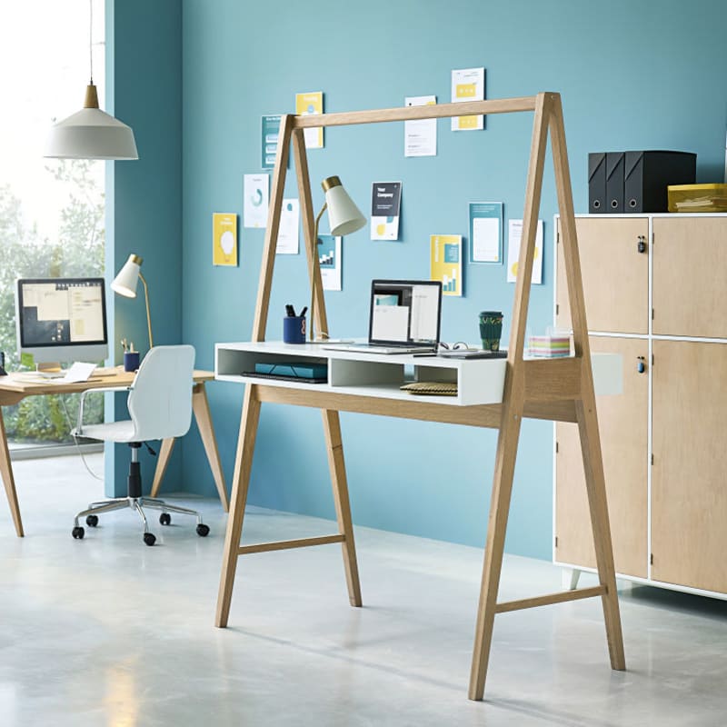 Chaise de bureau professionnelle en textile enduit blanc - miniature 8