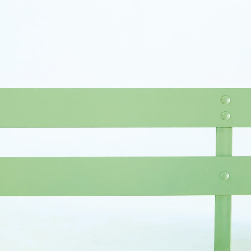 Chaises pliantes de jardin en acier vert d'eau (x2) - miniature 4