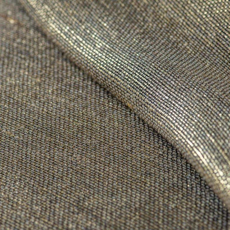 Chemin de table en coton beige paillettes dorées 45x150 - miniature 2