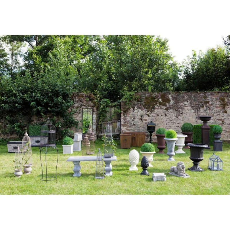 Coupe de jardin en magnésie blanche H 71 cm EYGUIERES - miniature 13