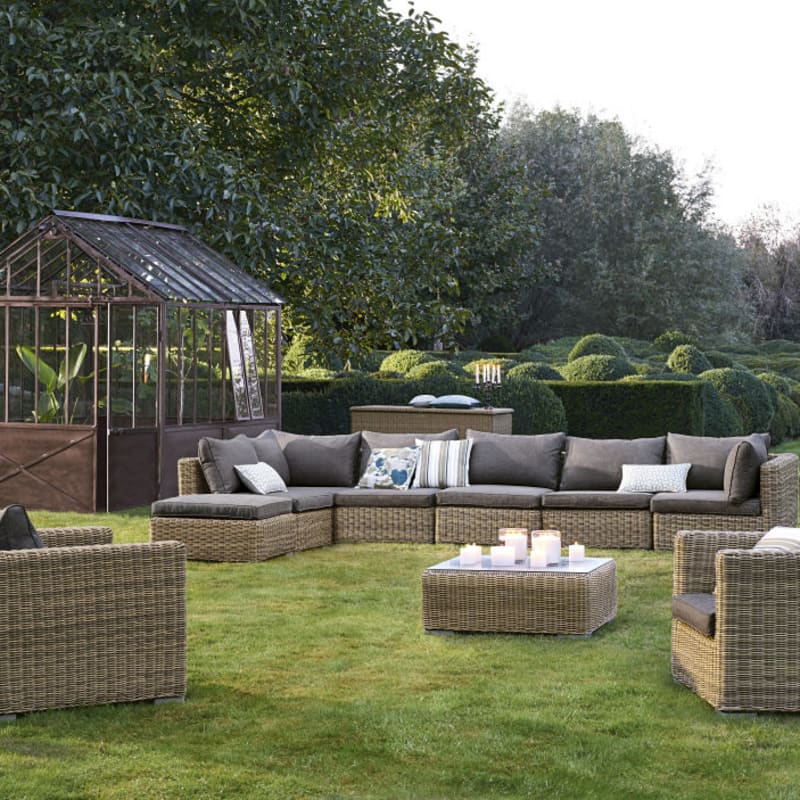 Coupe de jardin en résine gris anthracite H 71 cm EYGUIERES - miniature 7