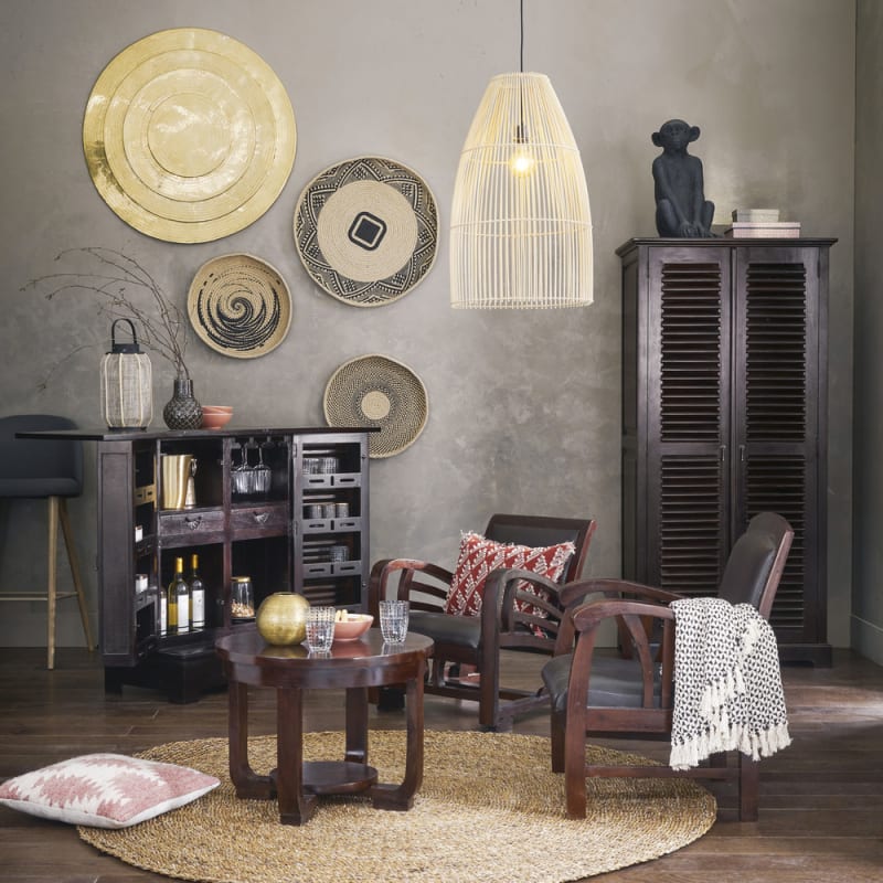 Déco de jardin singe en résine noire H56 - miniature 8