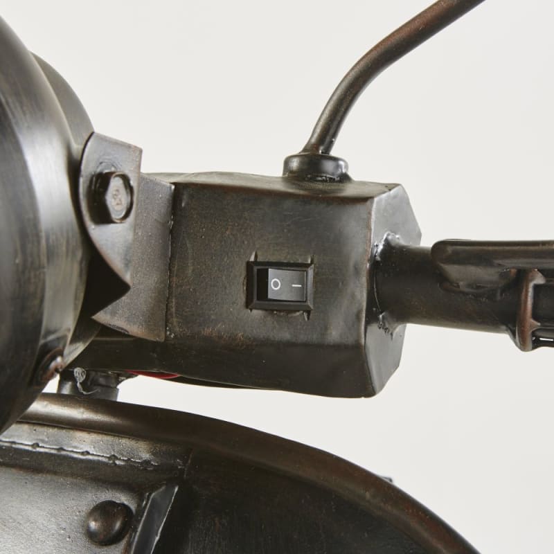 Déco murale lumineuse scooter en métal noir 53x123 - miniature 4