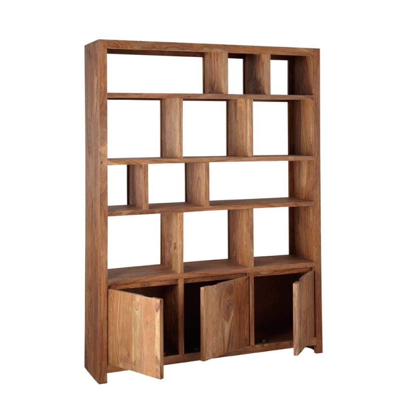 Étagère 3 portes en sheesham massif - miniature 3