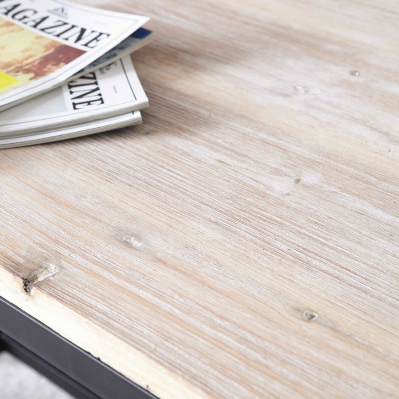 Étagère industrielle 2 tiroirs en sapin massif et métal L130 - miniature 6