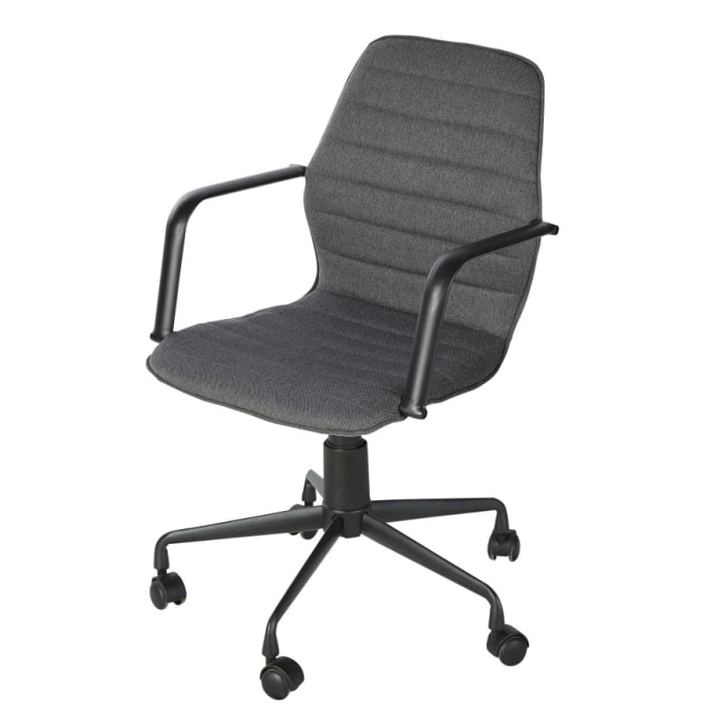 Fauteuil de bureau réglable à roulettes gris anthracite