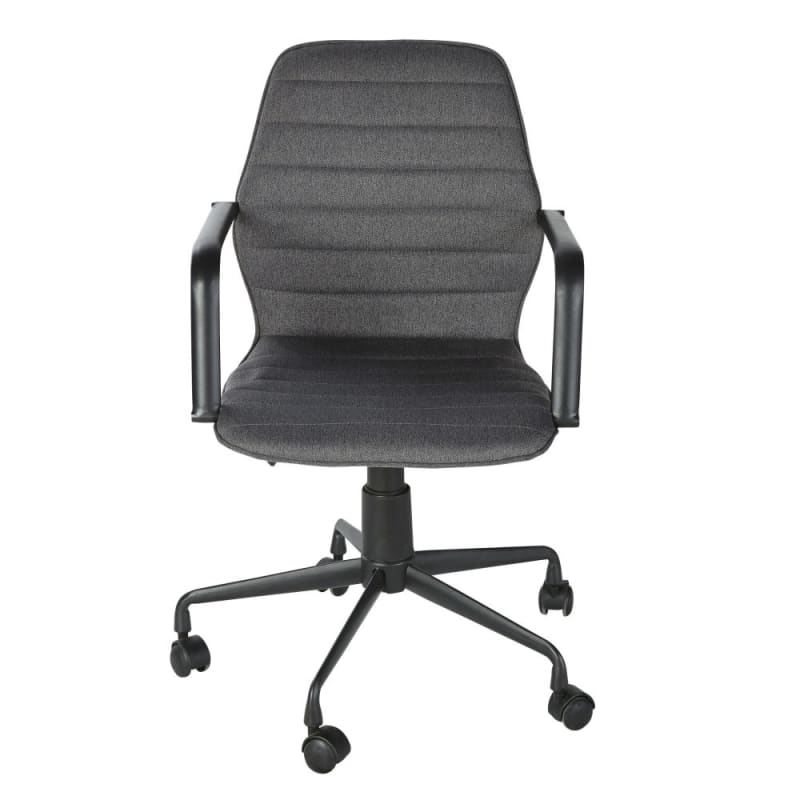 Fauteuil de bureau réglable à roulettes gris anthracite - miniature 2