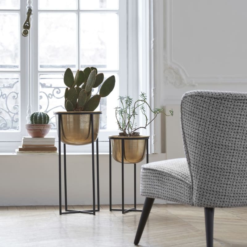 Fauteuil en velours motifs noirs et blancs - miniature 8