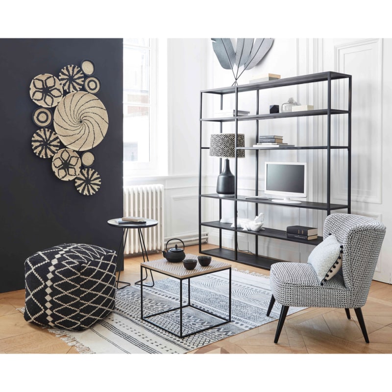 Fauteuil en velours motifs noirs et blancs - miniature 10