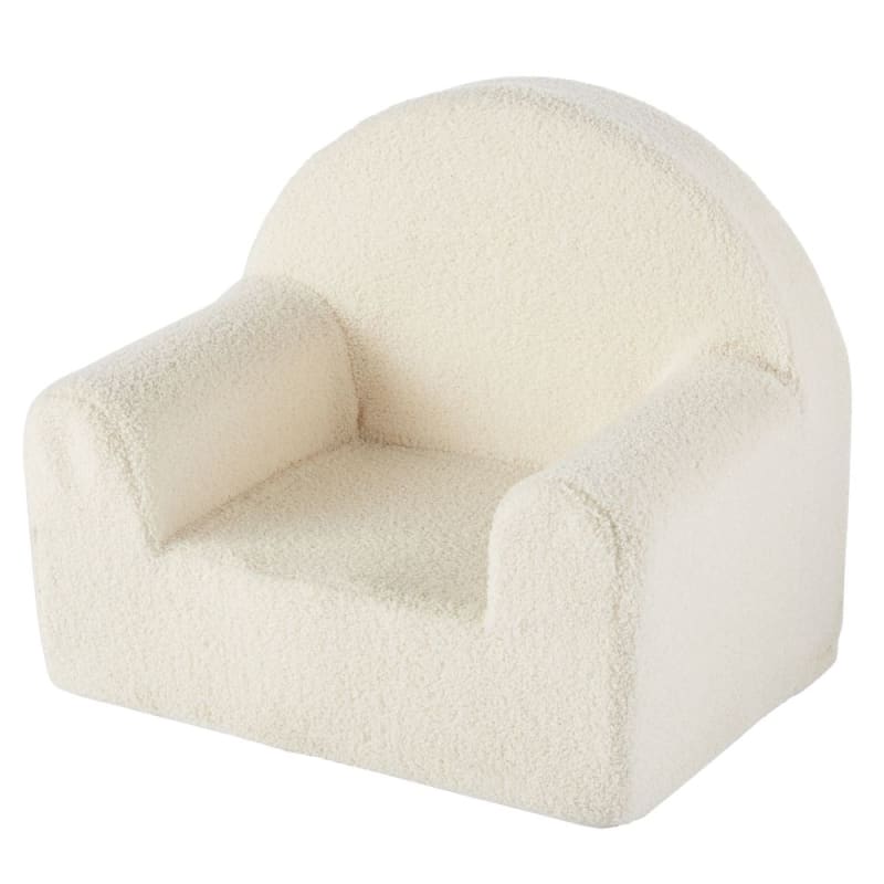 Fauteuil enfant à bouclettes blanches