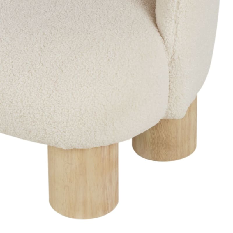 Fauteuil enfant à bouclettes écrues - miniature 4