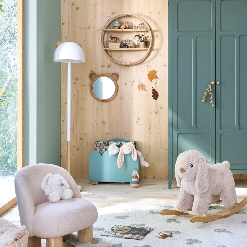 Fauteuil enfant à bouclettes écrues - miniature 7