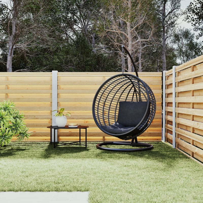 Fauteuil suspendu extérieur en résine noire (pied vendu séparément) - miniature 7