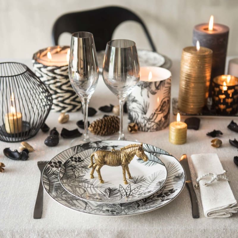 Flûte en verre transparent effet chromé - miniature 3