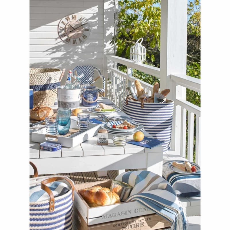 Gobelet en verre bullé bleu - miniature 6