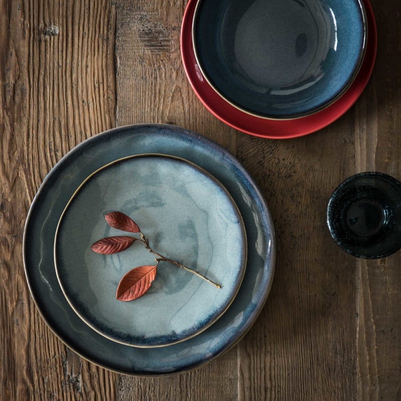 Gobelet en verre bullé bleu - miniature 7