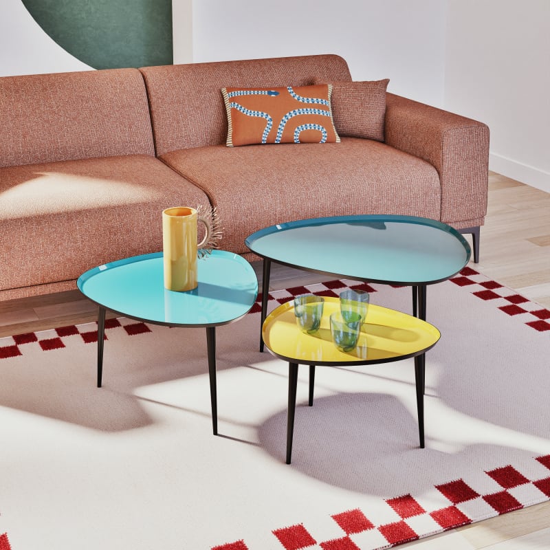 Gobelet en verre bullé bleu - miniature 4