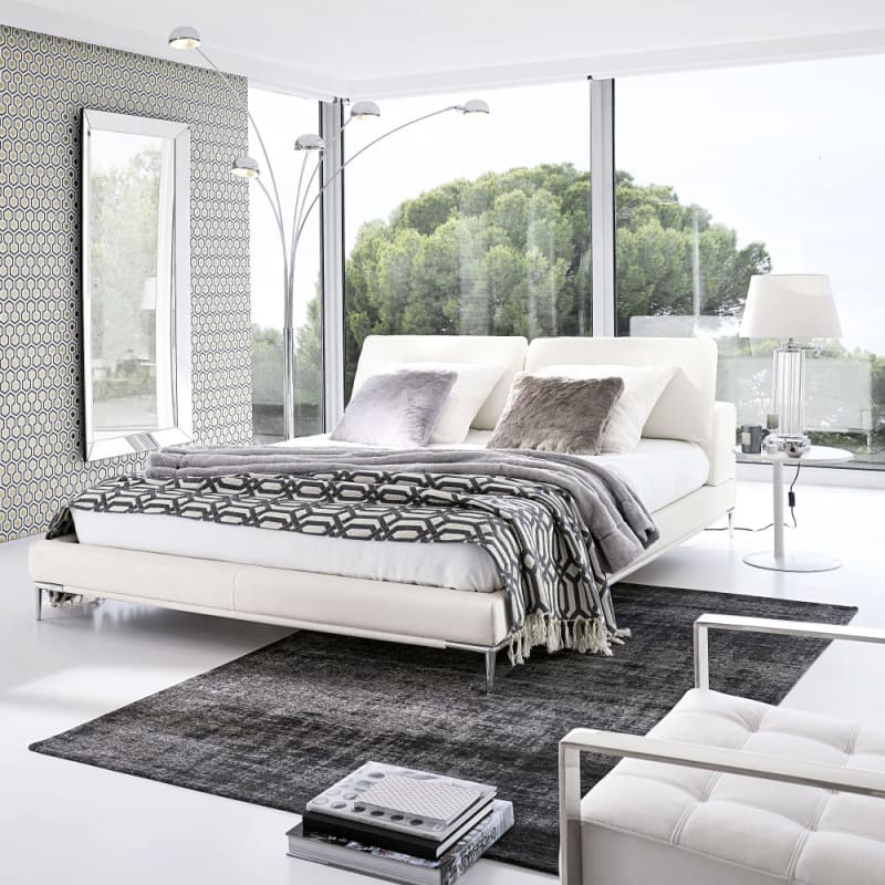 Lampadaire 5 branches en métal chromé H198 - miniature 2