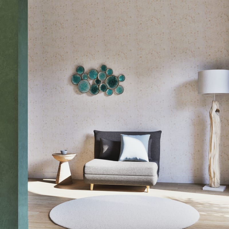 Lampadaire avec abat-jour en coton ivoire H169 - miniature 6