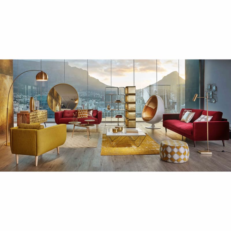 Lampadaire en métal doré H206cm - miniature 10