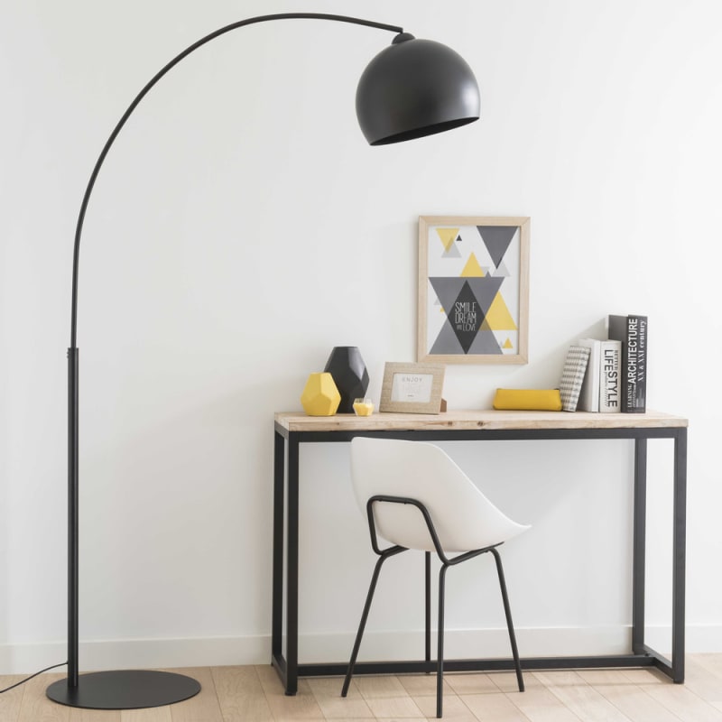Lampadaire en métal noir H195 cm BLACK SPHERE - miniature 18