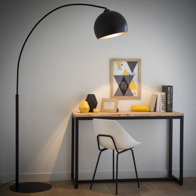 Lampadaire en métal noir H195 cm BLACK SPHERE - miniature 19