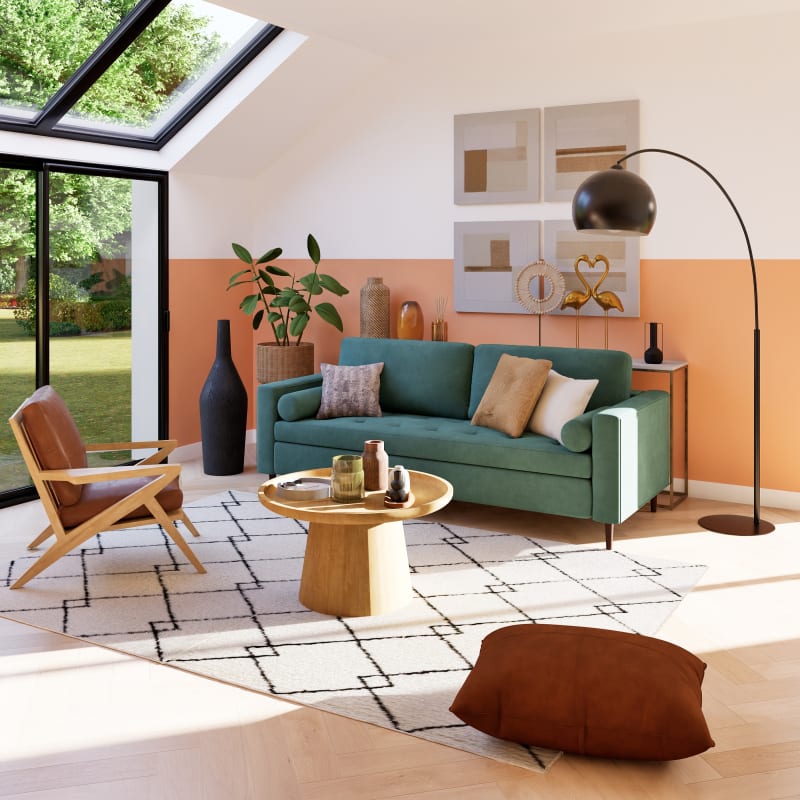 Lampadaire en métal noir H195 cm BLACK SPHERE - miniature 8