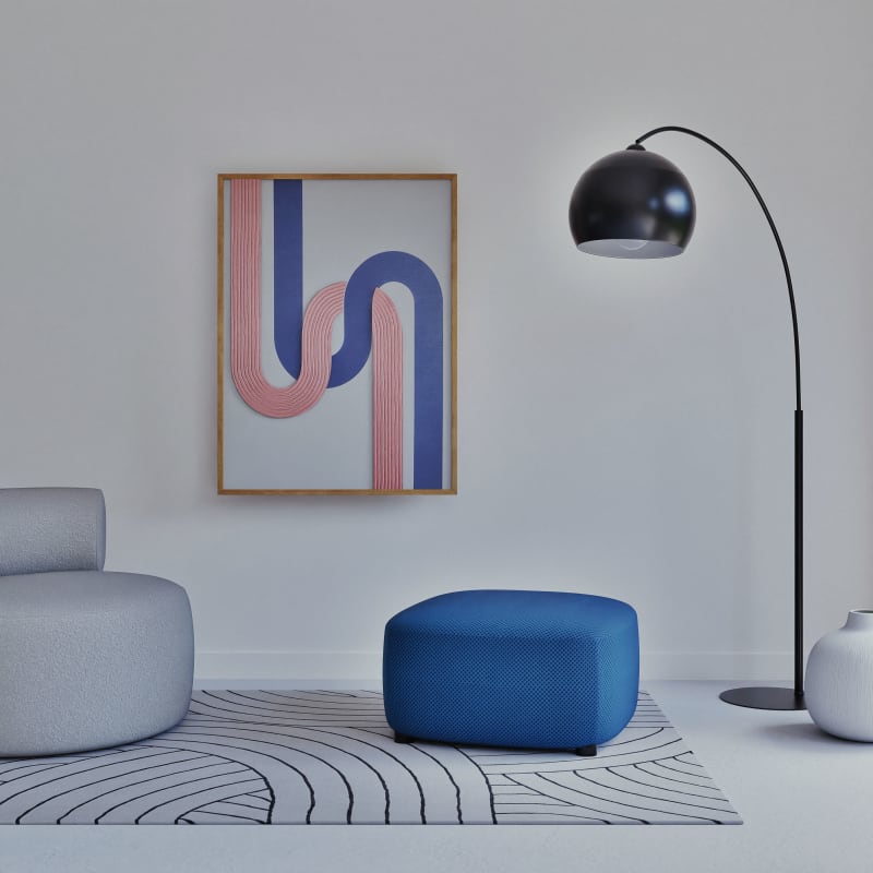 Lampadaire en métal noir H195 cm BLACK SPHERE - miniature 2