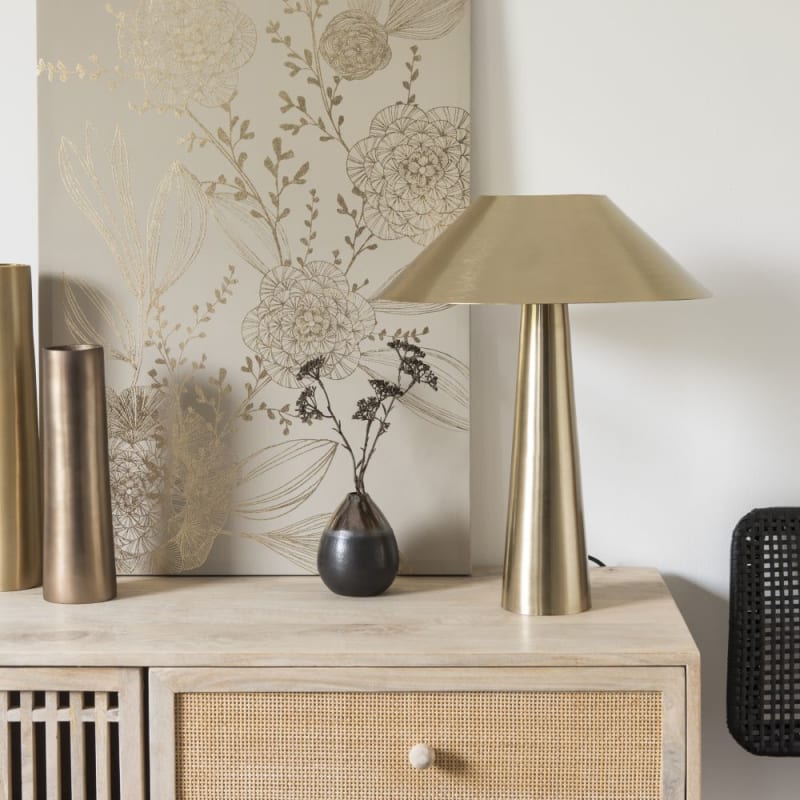 Lampe en métal doré - miniature 5