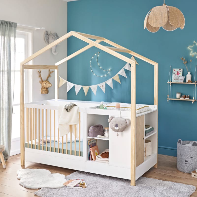 Lit bébé combiné évolutif bicolore L213 - miniature 9