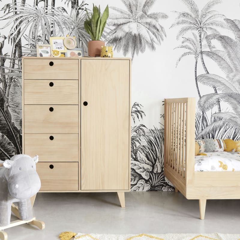 Lit bébé évolutif en pin 70x140 cm L145 - miniature 9